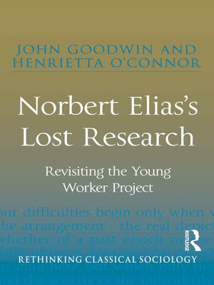 cover image of Norbert Elias's Lost Research